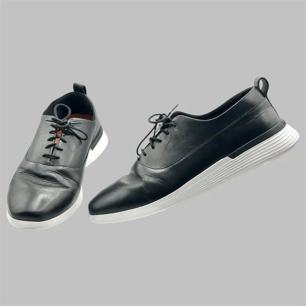 Wolf and Shepherd Crossover Derby Shoes Mens Size 11 M Black Leather Lace-Up